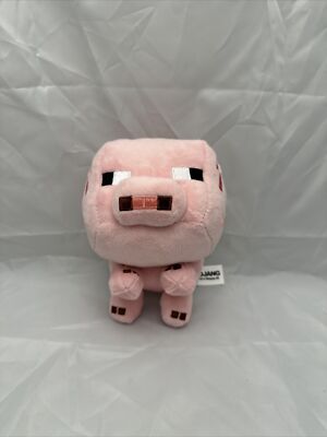 Mojang Minecraft Pig Plush Stuffed Animal Toy Pink 6  2014 Figure Embroidered