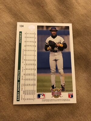 1992 Upper Deck #134 Barry Bonds Pittsburgh Pirates | eBay