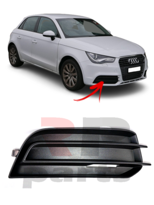 Grille de pare-choc avant droite noire Audi A1 phase 1 2010-2014