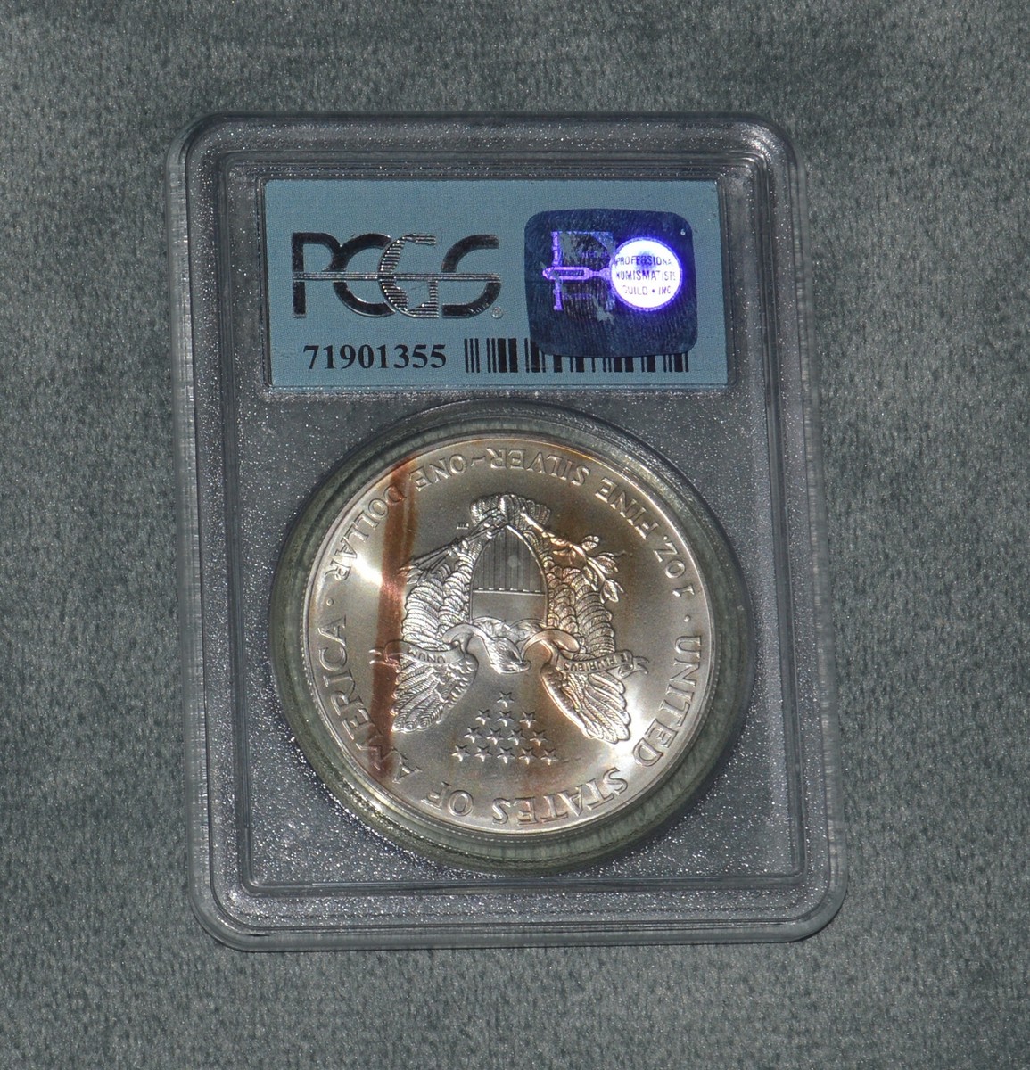 WTC Artifact Ground Zero Recovery 2001 Silver Eagle PCGS Coin