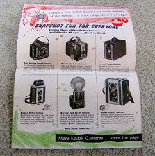 RARE vintage 1940s KODAK CAMERA catalog/mailer CHRISTMAS GIFT GUIDE photography