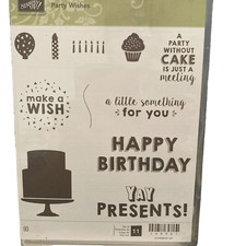 Stampin' Up retired - "PARTY WISHES" 140961 - NEW stamp set