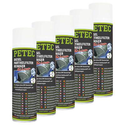 DPF Diesel Partikelfilter Reiniger Spray Katalysator PETEC 72550 5 X 400 ml