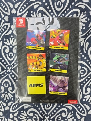 ARMS Nintendo Switch E3 2017 Promo Pin Pack 6 Pins Super Rare - MINT Ungeöffnet