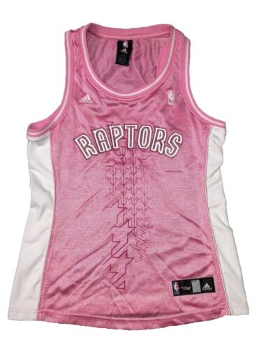 Toronto Raptors Adidas Women Player ID Pink Glitter Fitted Sleeveless Jersey NBA - Picture 1 of 5