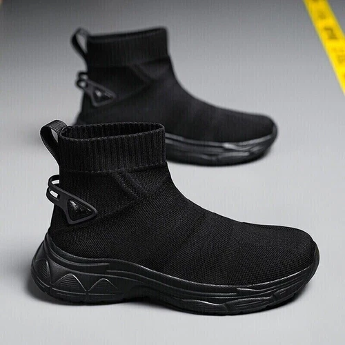 High Top Freizeitschuhe Damen Herren Sneaker Outdoor Sockenschuh Mesh Slipper - Bild 11 von 30
