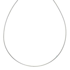 Round OMEGA 925 Sterling Silver Chain Necklace ITALY