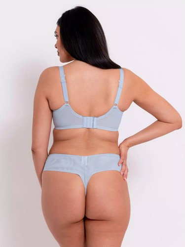 Curvy Kate Centre Stage perizoma profondo lusinghiero lingerie donna blu ghiaccio taglia UK 18 - Foto 2 di 8