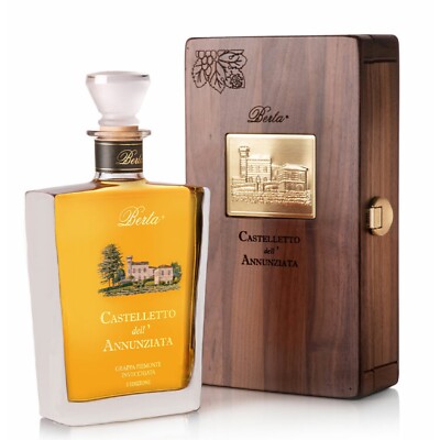 Berta Castelletto dell´Annunziata Grappa in Holzbox - limitiert - 43%Vol./0,7 L