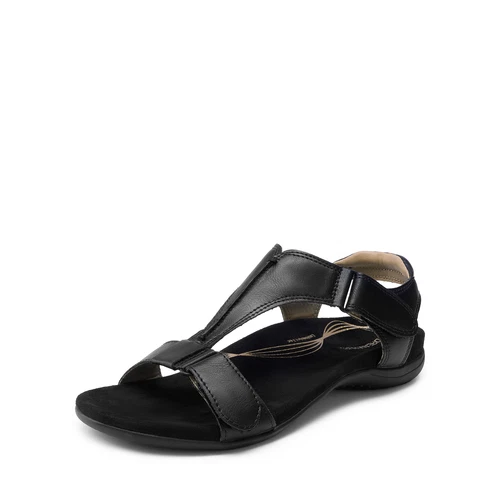 Sandalias planas para mujer soporte para el arco correa en T ortopédicas verano playa zapatos informales - Imagen 9 de 54