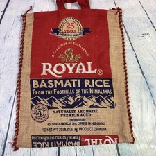 Borsa tote bag tela Royal Basmati Rice Beach trendy con cerniera e manici