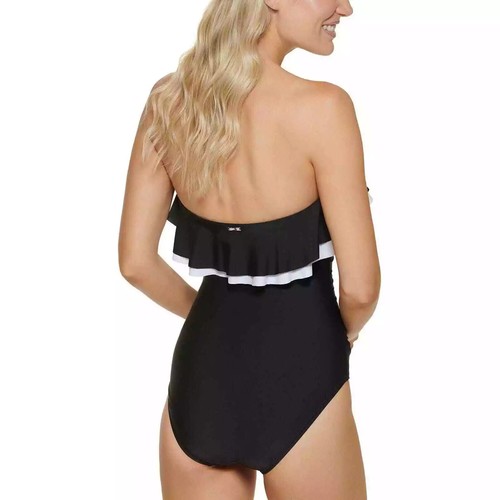 NWT Tommy Hilfiger Women's Strapless Flounce One-Piece Swimsuit 10-18 $100 FF296 - Picture 12 of 13
