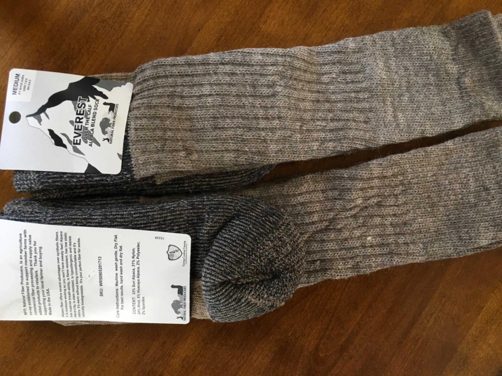 Made in USA Alpaca Socks for Men and Women. Very warm and comfortable