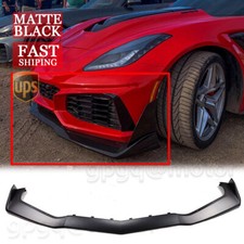 For Corvette 14-19 C7 Zr1 Style Conversion Textured Front Bumper Lip Splitter