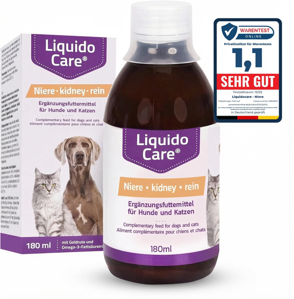 Liquidocare Niere 180 Ml – ErgäNzungsfuttermittel FüR Hunde & Katzen-image
