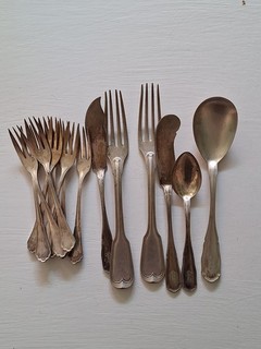 Konvolut Silber Besteck 800 gepunzt _________________rare antique silver cutlery