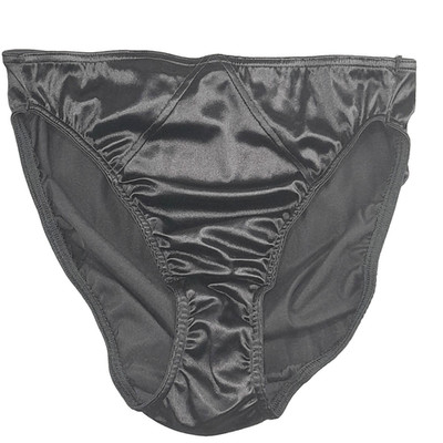 Victorias Secret Panties M Black Second Skin Shiny Satin Hipster Vtg 1995 NWT