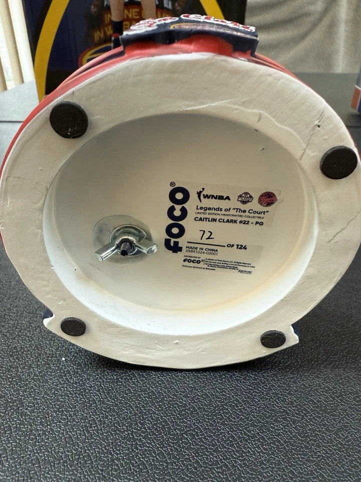 Caitlin Clark Bobble Head Rookie WNBA INDIANA FEVER New In Box - Image 4 of 4