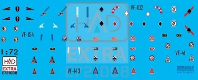 HAD Models HADE721008 - 1/72 F-14A-D helmet and sewing patches VF-143 VF-213 VF-