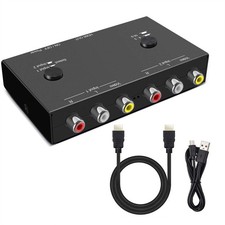 DC5V1A 2 Port AV To HDMI Converter 2RCA To HDMI Adapter 2AV To HDMI 2 In 1 Out