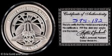 Galaxy Medals Kennedy Space Center Atlantis Shuttle 1 oz Silver w/ COA STS-132 88.90 per troy oz