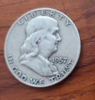1957-D Franklin Silver Half Dollar 50c