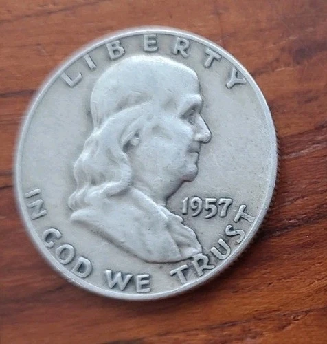1957-D Franklin Silver Half Dollar 50c