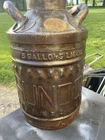 Vintage 5 Gallon Double Handle Sunoco Embossed Ellisco Oil Can Clean Inner