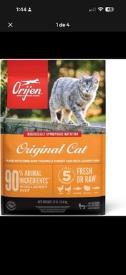Orijen Chicken Grain Free Natural Wholeprey Diet Dry Cat Food 12 lb
