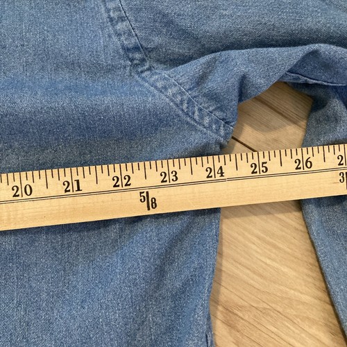 Pendleton Salt Creek Denim Shirt Mens L Blue Pearl Snap High Grade Western Wear - Picture 11 of 12