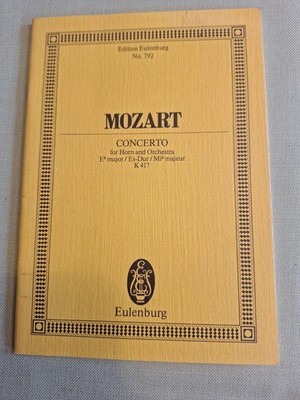 Mozart Concerto for Horn and Orchestra E-major K 417 - Noten