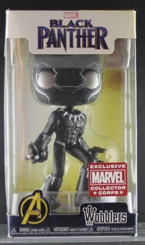 Funko Wobbler Marvel Collector Corps Black Panther Chase Bobblehead & Box