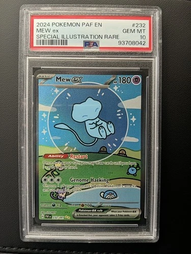 Mew EX 232/091 Holo PSA 10 Bubble Mew Paldean Fates SV
