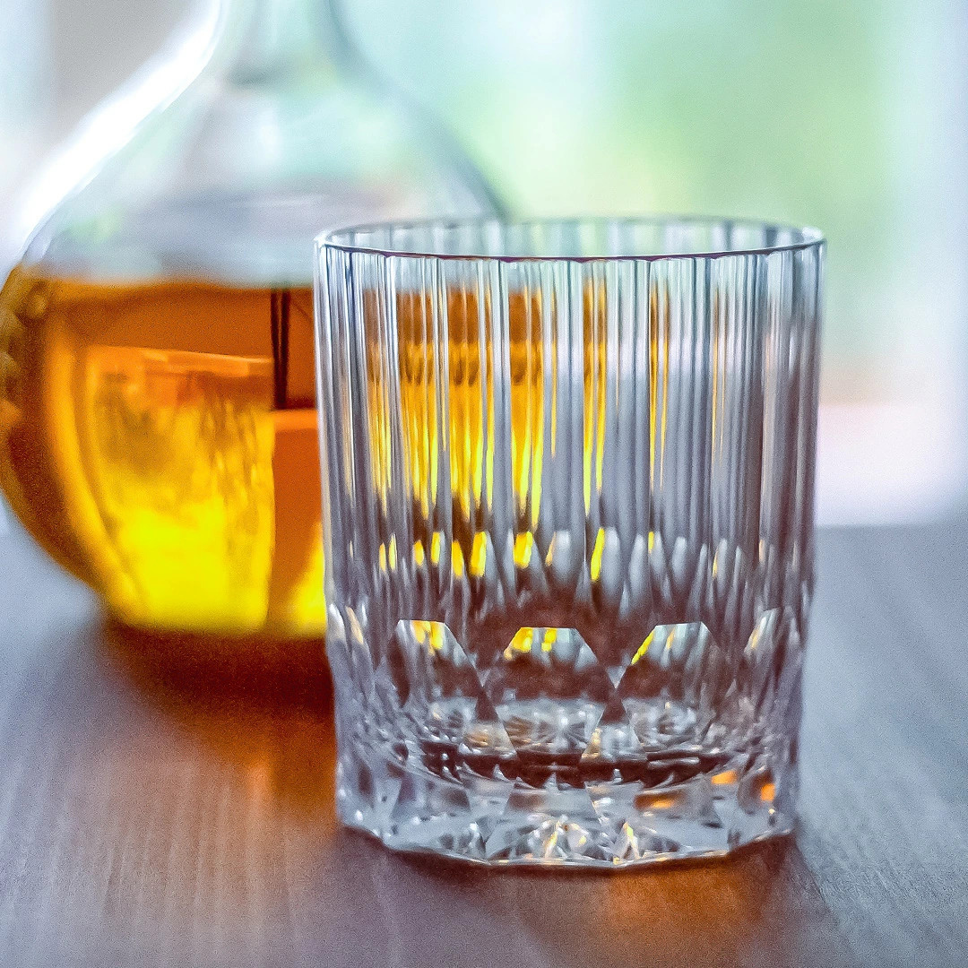 Kagami Crystal Whiskey Rock Glass Japan Made Premium Height 10 cm (3.94 inches)