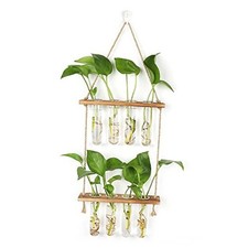 Wall Hanging Planter Terrarium 2 Tired Test Tube Vase Glass Small-8 Tubes