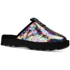 Wild Pair Womens Portiaa Faux Fur Slip On Slide Slippers Multi 5.5 Medium B,M 
