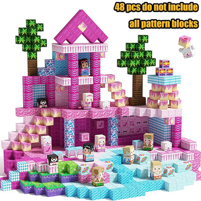 Magnetic Building Blocks Mine World Magnetic Mine Exploration Construction Brick