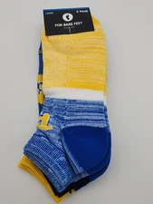 For Bare Feet : Pittsburgh Pitt Panthers Low Cut Socks 3pack  Large 10-13 - NEW