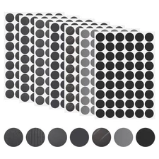 54 in 1 7 Sheets Screw Hole Sticker 21mm Self-Adhesive Sticker Black