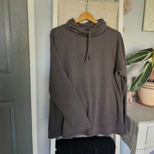 32Heat Grey Cowl Neck Pullover Sweatshirt Size Large Lightweight Warm