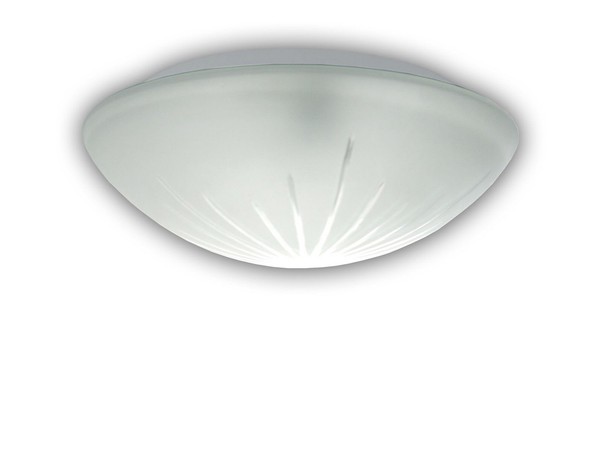 Led Deckenleuchte, Deckenschale Rund, Schliffglas Satiniert, Ø 20Cm KüChenlampe-image