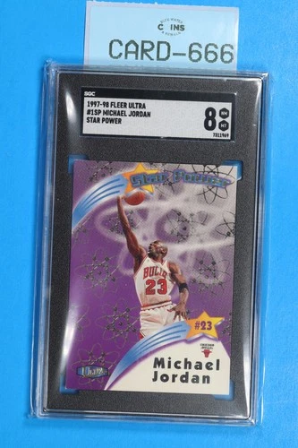 1997-98 FLEER ULTRA #1SP MICHAEL JORDAN STAR POWER SGC 8 CARD-666