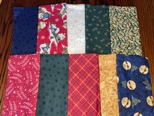 10 "Santa Town" Half Yard Cuts Vintage Thimbleberries Fabric 1 3/4 Pounds 5 Yds