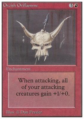 MTG ORCISH ORIFLAMME IT PLAYED - ORIFIAMMA ORCHESCO - FWB - MAGIC