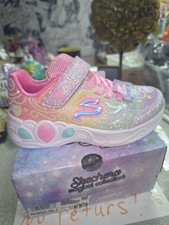 Skechers Magical Collection Girls Light-Up Glitter Sneaker Pink/Purple US 12