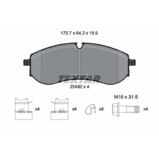 Satz Bremsbeläge Bremsklötze hinten für VW Crafter SY SYI SZ Grand SCB | 2430