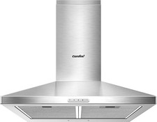 COMFEE' 60 Cm Chimney Cooker Hood Stainless Steel Extractor Hood with LED and Re