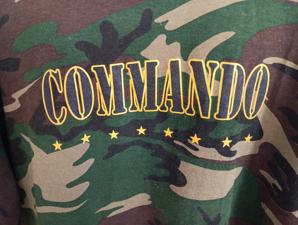 Vtg 80s 90s Retro Commando 8 Star Camo Tshirt XL USA Camo Gear Collection  - Image 4 of 4