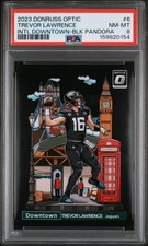 2023 PANINI DONRUSS OPTIC INTERNATIONAL DOWNTOWN #6 TREVOR LAWRENCE 23/25 PSA 8