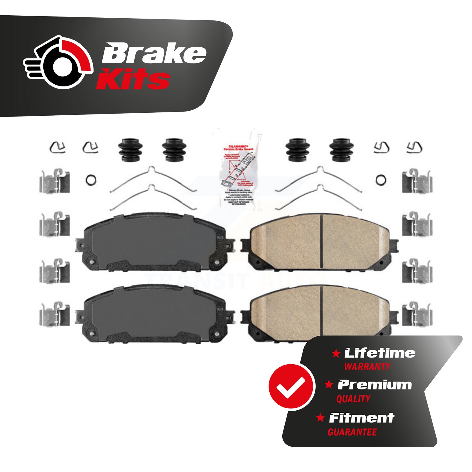Front Ceramic Disc Brake Pads For 2014-2023 Jeep Cherokee